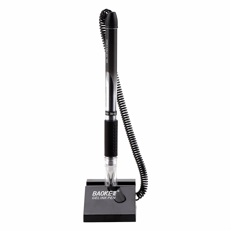 Ручка гелева настільна 0.5 мм, з грипом, чорна Baoke (NO850-black)